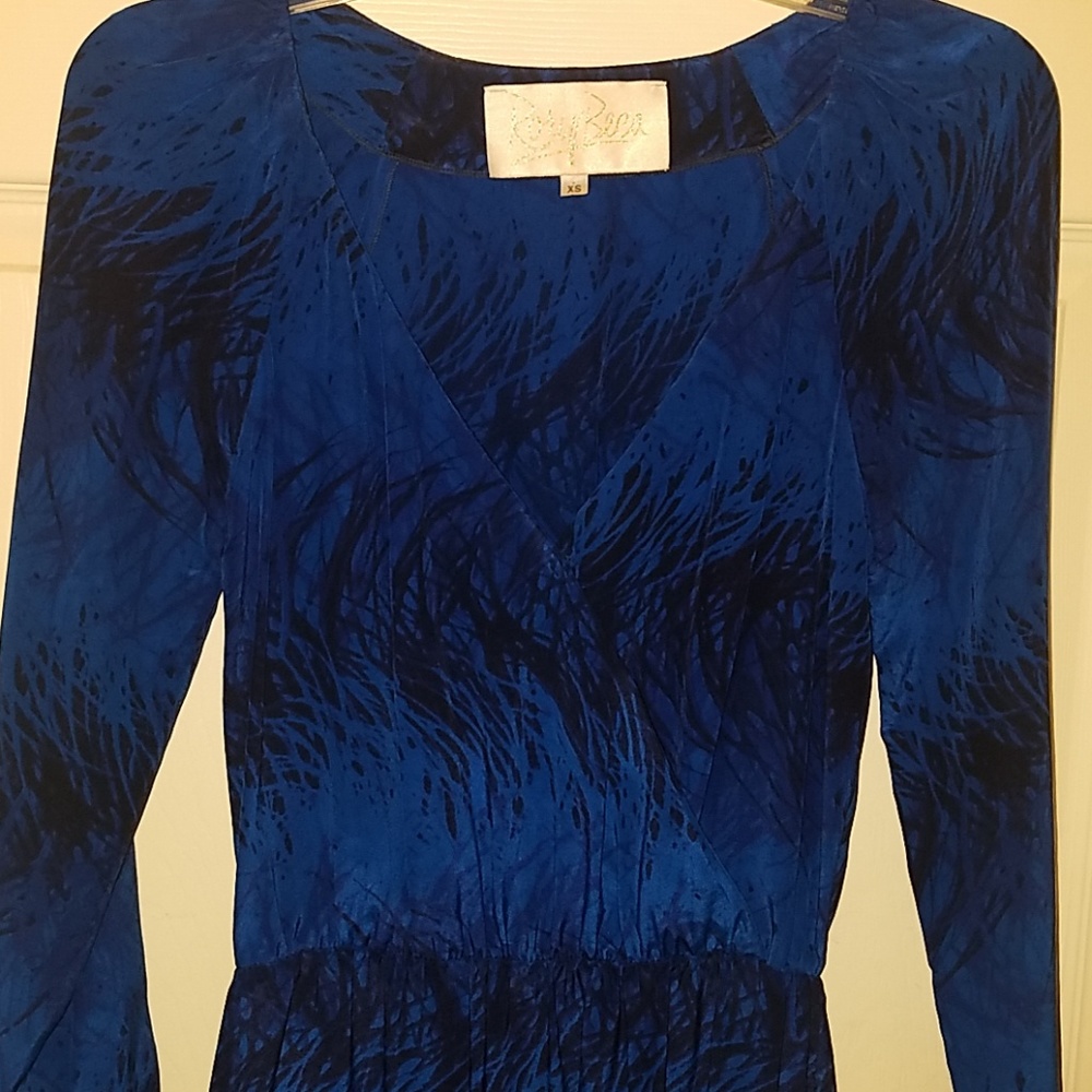 Designer Royal Blue, Silk Cocktail Dress